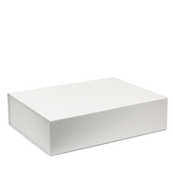 Large Hamper Gift Box - Matt White with Magnetic Closing Lid