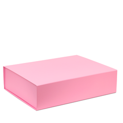 Large Hamper Gift Box - Matt Light Pink with Magnetic Closing Lid
