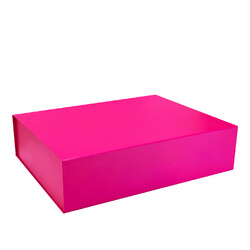 Large Hamper Gift Box - Matt Hot Pink with Magnetic Closing Lid