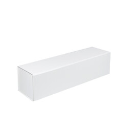 FAULTY - Single Wine Bottle Gift Box - Faux Leather White with Magnetic Closing Lid