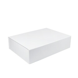 FAULTY - Medium Gift Box - Faux Leather White with Magnetic Closing Lid