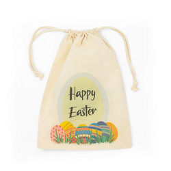 Easter Bags - Garden Hunt - Calico Bags 20cm x 30cm with drawstrings