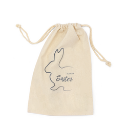 Easter Bags - Bunny Silhouette  - Calico Bags 20cm x 30cm with drawstrings
