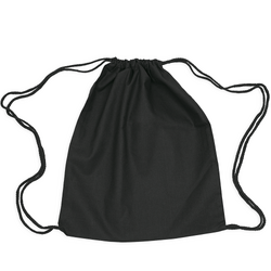 Black Back Pack Calico Bags - 35cm x 41cm with Drawstrings