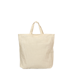 Natural Calico Bags with Gusset - 37cm x 42cm x 10cm with Two Short Handles