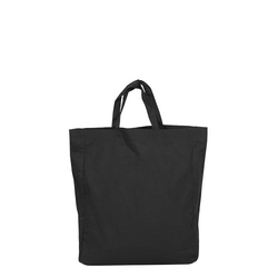 Black Calico Bags with Gusset - 37cm x 42cm x 10cm with Two Short Handles