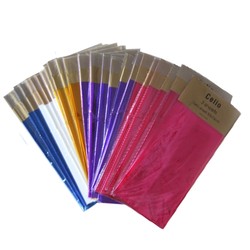 Cello - 3 sheet packs - Pastel Mix Assortment - including White, Lt. Pink, Lt. Blue, Pale Yellow and Lilac
