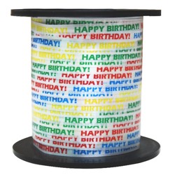 Curling Ribbon - 5mm x 225m - Happy Birthday