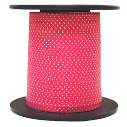 Curling Ribbon - 5mm x 225m - Red Swiss Dots