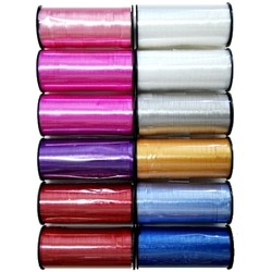 100m Assorted Plain Curling Ribbon Reels