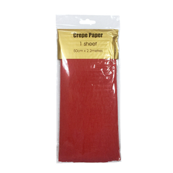 Crepe Paper - 50cm x 2.2m - Red