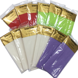 Crepe Paper - 50cm x 2.2m - Assorted Colours - 12 packs