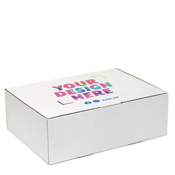 100 x Custom Printed Mailing Box - 310 x 230 x 105mm - Diecut White - Suits A4