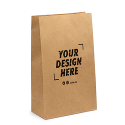 Custom Printed Medium - Brown Kraft Paper Gift Bags - FSC Certified