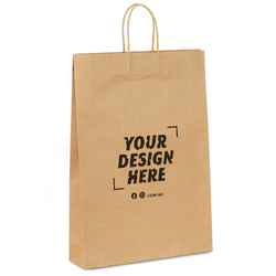 Custom Printed - Kraft Bags - Large - Brown