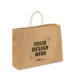 Custom Printed Kraft Bags - Medium Boutique - Brown