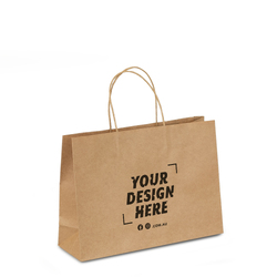 Custom Printed Kraft Bags - Small Boutique - Brown