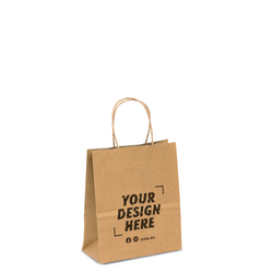 Custom Printed - Recycled Kraft Bags - Mini - Brown