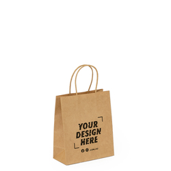 Custom Printed - Kraft Bags - Mini - Brown