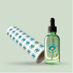 Custom Printed 30mm Clear Circle Labels - 1200 Labels supplied on a Roll