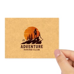 Custom Printed 100 x 75mm Kraft Brown Rectangle Labels - Self-Adhesive Stickers