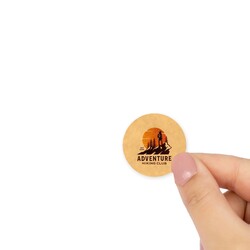 Custom Printed 30mm Kraft Brown Circle Labels - Self-Adhesive Stickers