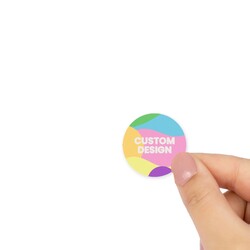 Custom Printed 30mm White Gloss Circle Labels - Self-Adhesive Stickers