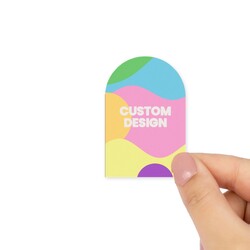 Custom Printed 38 x 57mm White Gloss Arch Labels - Self-Adhesive Stickers
