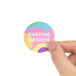 Custom Printed 40mm White Gloss Circle Labels - Self-Adhesive Stickers