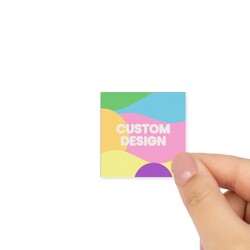 Custom Printed 40mm White Gloss Square Labels - Self-Adhesive Stickers