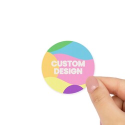 Custom Printed 50mm White Gloss Circle Labels - Self-Adhesive Stickers
