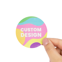 Custom Printed 60mm White Gloss Circle Labels - Self-Adhesive Stickers