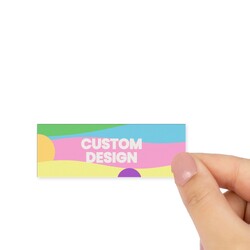 Custom Printed 70 x 25mm White Gloss Rectangle Labels - Self-Adhesive Stickers