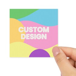 Custom Printed 75mm White Gloss Square Labels - Self-Adhesive Stickers