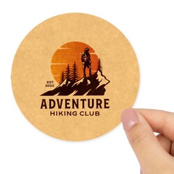 Custom Printed 90mm Kraft Brown Circle Labels - Self-Adhesive Stickers