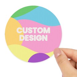 Custom Printed 90mm White Gloss Circle Labels - Self-Adhesive Stickers