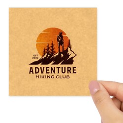 Custom Printed 95mm Kraft Brown Square Labels - Self-Adhesive Stickers