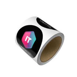 Custom Printed 110mm White Circle Labels - 500 Labels supplied on a Roll