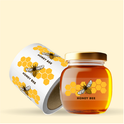 Custom Printed 100mm x 50mm CLEAR Rectangle Labels - 1000 Labels supplied on a Roll