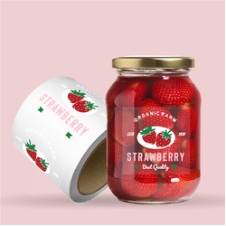 Custom Printed 100mm Clear Square Labels - 500 Labels supplied on a Roll
