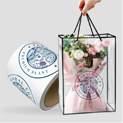 Custom Printed 110mm Clear Circle Labels - 500 Labels supplied on a Roll