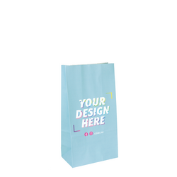 Custom Printed Coloured Gift Bags - Light Blue Kraft Paper Bags