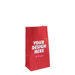 Custom Printed Coloured Gift Bags - Red Kraft Paper Bags