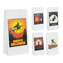 Halloween - White Kraft Paper Bag Assorted Pack - Witches