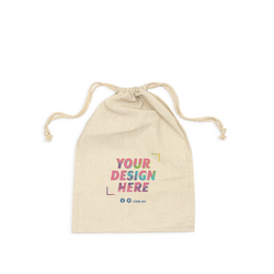 Custom DTG Printed - Natural Calico Bags - 25cm x 35cm with Drawstrings 