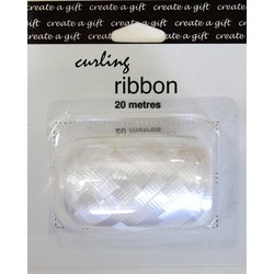 create a gift - Curling Ribbon 20m - White