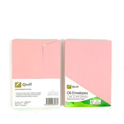 Light Pink C6 Envelopes - Pack of 25 - 80gsm by Quill