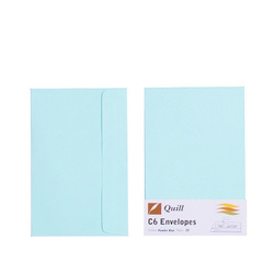 Light Blue C6 Envelopes - Pack of 25 - 80gsm by Quill