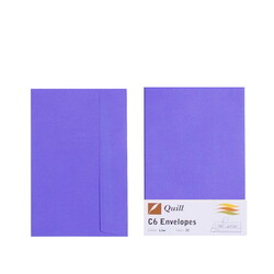 Lilac C6 Envelopes - Pack of 25 - 80gsm by Quill