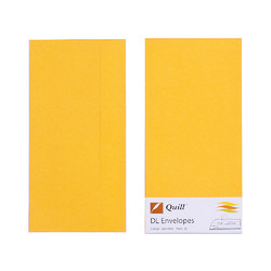 Yellow DL Envelopes - Pack of 25 - 80gsm by Quill